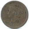 1856 Braided Hair Large Cent - Slanted 5.