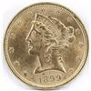 Image 1 : 1899 $5 Liberty Gold.