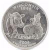 Image 1 : 2004 D Washington - Wisconsin Statehood Quarter - Low Leaf Error.