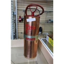 VINTAGE FLECKS COPPER FIRE EXTINGUISHER