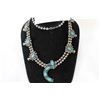 Image 2 : NATIVE STYLE TURQUOISE STONE NECKLACE ON STAND