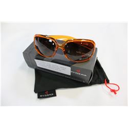 NEW RYDERS KIRA CRYSTAL ORANGE POLARIZED BROWN GRADIENT LENS SUNGLASSES, RETAIL $89.99