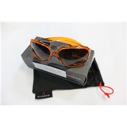 NEW RYDERS KIRA CRYSTAL ORANGE POLARIZED BROWN GRADIENT LENS SUNGLASSES, RETAIL $89.99