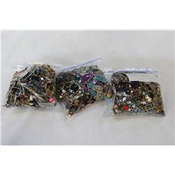 THREE BAGS OF JEWELLRY