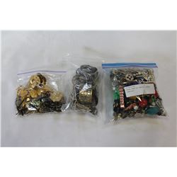 THREE BAGS OF VARIOUS ESTATE JEWELLRY