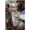 Image 1 : TWO TALL GLASS VASES AND SHELLS