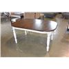 Image 1 : NEW HOME ELEGANCE MODERN COUNTRY STYLE OVAL TABLE WITH JACKNIFE LEAF, RETAIL $1199