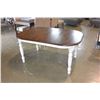 Image 1 : NEW HOME ELEGANCE MODERN COUNTRY STYLE OVAL TABLE WITH JACKNIFE LEAF, RETAIL $1199