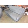 Image 2 : NEW HOME ELEGANCE GREY TUFTED MODERN SOFA AND CHAIR, RETAIL $1899