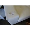 Image 2 : NEW HOME ELEGANCE MODERN WHITE LEATHER SOFA, RETAIL $899