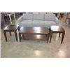 Image 1 : NEW HOME ELEGANCE 3 PIECE MODERN COFFEE TABLE SET, RETAIL $399