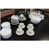 Image 1 : SET OF GERMAN CHINA WHITE WITH GOLD TRIM AND LIDDED CASSEROLE