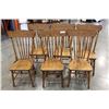 Image 1 : SIX OAK PRESSBACK CHAIRS MADE IN CANADA