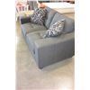 Image 2 : NEW HOME ELEGANCE MODERN GREY FABRIC LOVESEAT WITH TWO THROW PILLOWS RETAIL $699