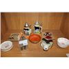 Image 1 : SHELF LOT OF COLLECTIBLE POTTERY STEINS FIGURAL PLANTER ETC