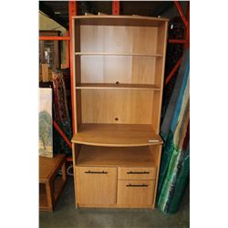 MAPLE DESK WITH SHELVES