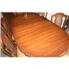 Image 2 : WALNUT FRENCH PROVINCAL DINING TABLE WITH LEAF AND SIX CHAIRS