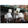 Image 1 : MODERN CHROME AND GLASS 9-LIGHT CHANDELIER
