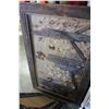 Image 2 : LARGE RUSTIC FRAMED SHADOW BOX BUTTERFLY PICTURE AND WHITE RUSTIC FRAMED WALL MIRROR