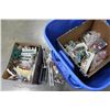 Image 3 : TOTE OF VARIOUS THOMAS KINKADE HAWTHORNE VILLAGE FIGURES FENCES TREES AND ACCESSORIES AND TOTE OF LI