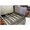 Image 1 : NEW HOME ELEGANCE BEIGE FABRIC QUEENSIZE PLATFORM BEDFRAME, RETAIL $899