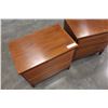 Image 2 : PAIR OF WALNUT ENDTABLES