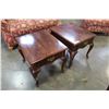 Image 1 : TWO MAHOGANY SIDE TABLES
