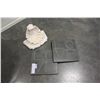 Image 1 : ITALIAN POTTERY WALL SHELF AND TWO PLAQUES