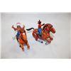 Image 2 : TWO WINDUP COWBOY AND INDIAN HORSES