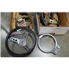 Image 2 : TWO BOXES OF AUTOMOTIVE STEERING WHEELS ETC