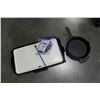 Image 1 : OSTER ELECTRIC GRIDDLE AND CAST IRON FRY PAN