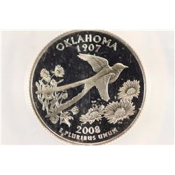 2008-S OKLAHOMA QUARTER ANACS PR70 DCAM