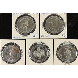 1982,83,84,85 & 86 EDMONTON CANADA TRADE DOLLARS