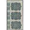 Image 2 : Uncut Sheet of (3) 1874 State of Louisiana Baby Bond Obsolete Notes