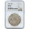Image 1 : 1923 $1 Peace Silver Dollar Coin NGC MS63