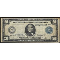 1914 $20 Federal Reserve Note Blue Seal