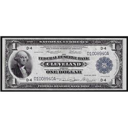 1918 $1 Federal Reserve Bank Note Cleveland