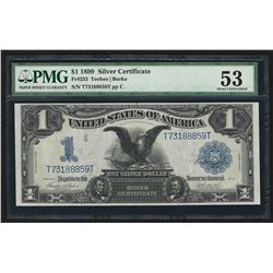 1899 $1 Black Eagle Silver Certificate Note PMG About New 53