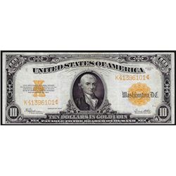 1922 $10 Gold Certificate Note - Great Color