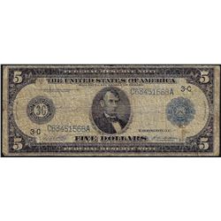 1914 $5 Federal Reserve Blue Seal Note