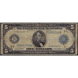 1914 $5 Federal Reserve Blue Seal Note