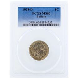 1938-D Buffalo Nickel Coin PCGS MS66