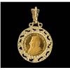 Image 1 : 1982 1/4 Krugerrand Gold Coin Pendant