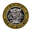 Image 2 : .999 Silver Whiskey Petes Casino Jean, Nevada $10 Limited Edition Gaming Token