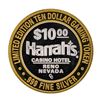 Image 2 : .999 Fine Silver Harrah's Reno, Nevada $10 Casino Limted Edition Gaming Token