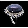Image 4 : 14KT White Gold 44.70ct Star Sapphire and Diamond Ring