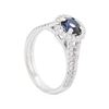Image 3 : 14KT White Gold Ladies 1.13ct Sapphire and Diamond Ring