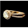 Image 2 : 14KT Rose Gold 1.85ctw Diamond Ring