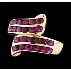 14KT Yellow Gold 1.80ctw Ruby and Diamond Ring