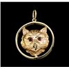 Image 2 : 14KT Yellow Gold 0.25ctw Ruby Pendant